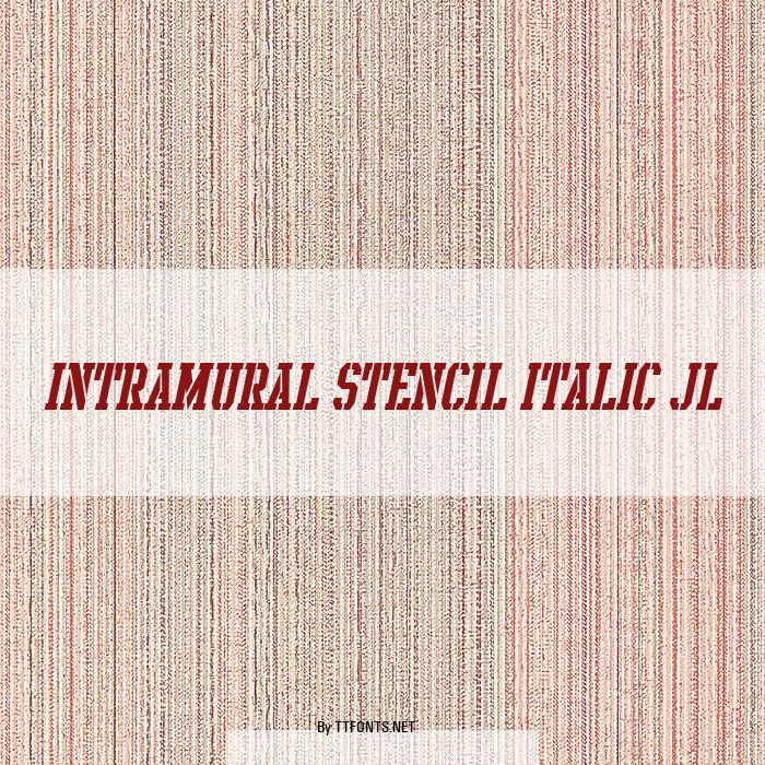 Intramural Stencil Italic JL example